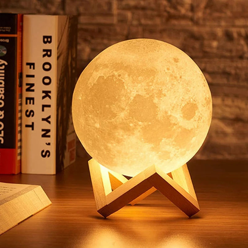 3D Moon LED Night Light – LunaGlow Magic Lamp