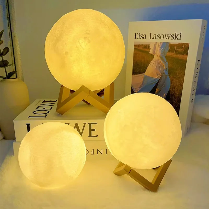 3D Moon LED Night Light – LunaGlow Magic Lamp