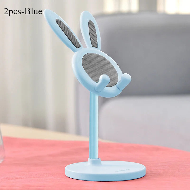 “Cute Rabbit Desktop Phone Stand – Adjustable Mobile Holder & Grip”