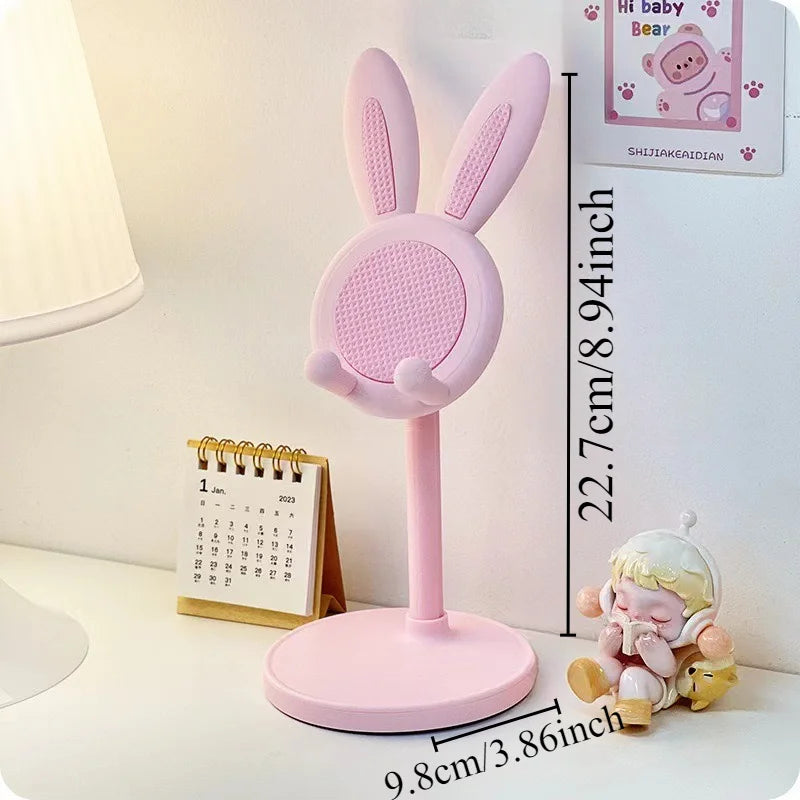 “Cute Rabbit Desktop Phone Stand – Adjustable Mobile Holder & Grip”
