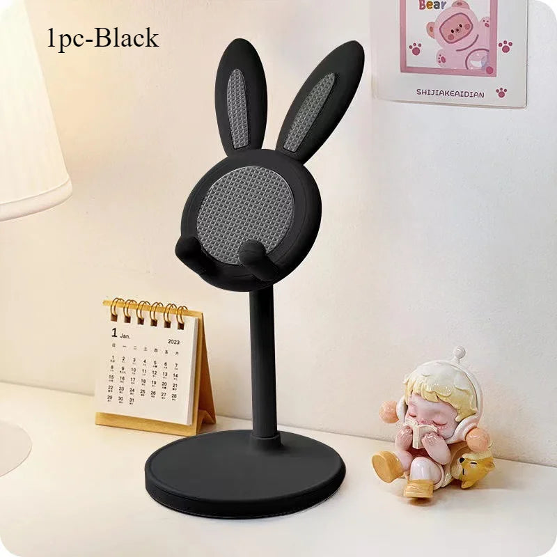 “Cute Rabbit Desktop Phone Stand – Adjustable Mobile Holder & Grip”