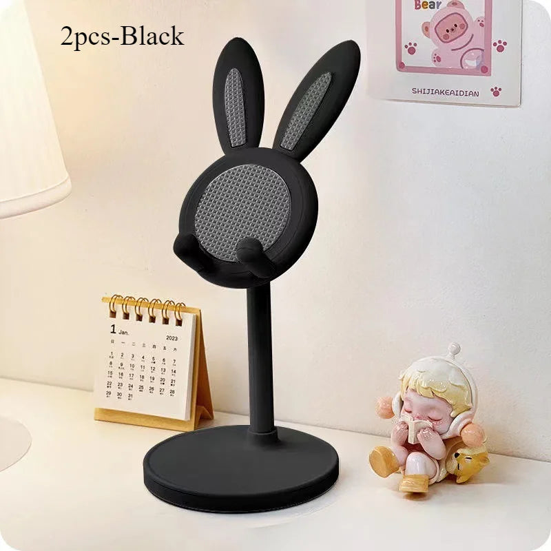 “Cute Rabbit Desktop Phone Stand – Adjustable Mobile Holder & Grip”