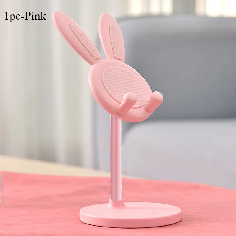 “Cute Rabbit Desktop Phone Stand – Adjustable Mobile Holder & Grip”