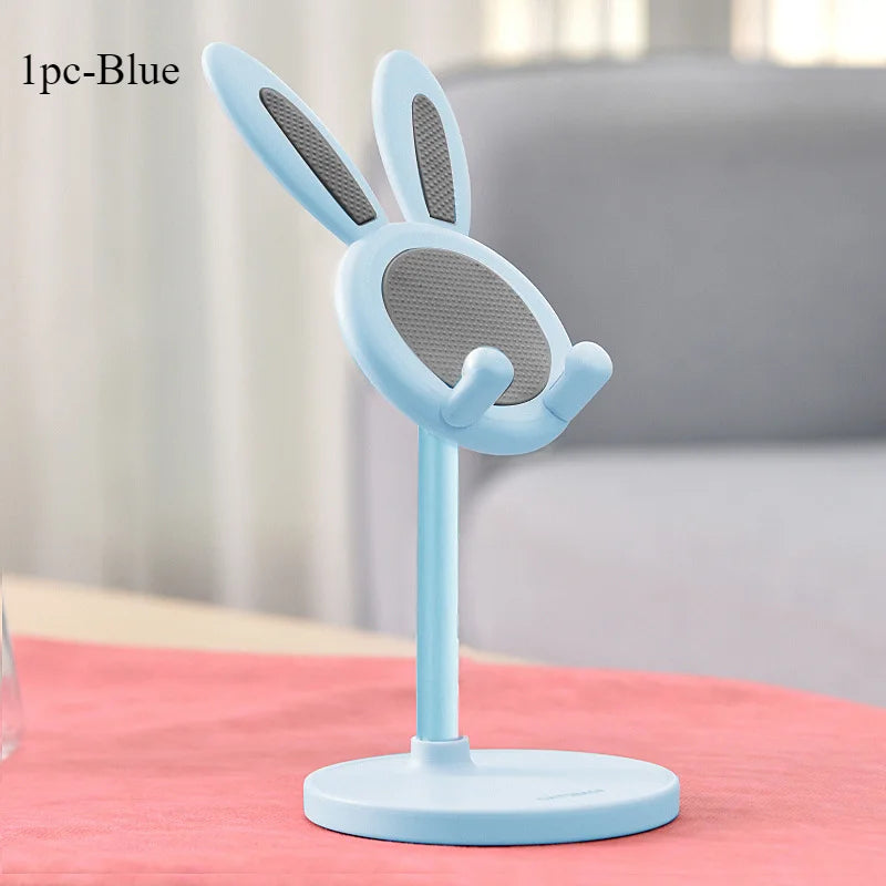 “Cute Rabbit Desktop Phone Stand – Adjustable Mobile Holder & Grip”