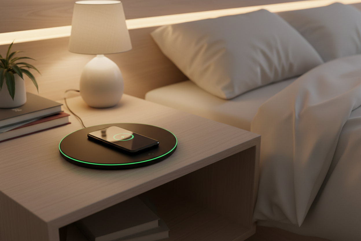 Wireless Charger Lifestyle - Bedside table night charging